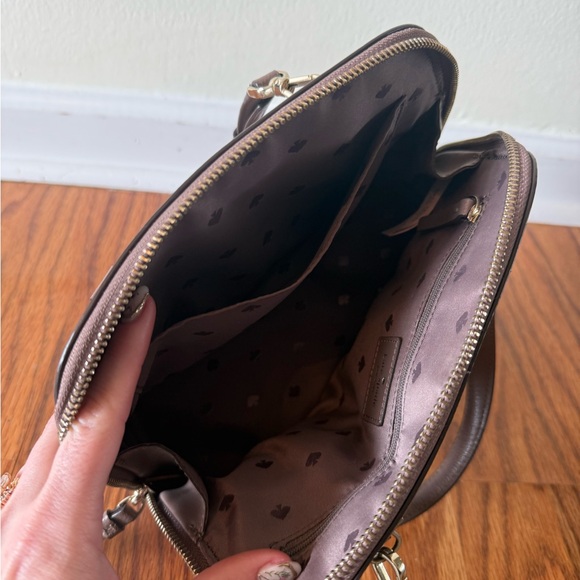 kate spade Mauve/Taupe Faux Leather Crossbody Satchel - Picture 4 of 6